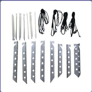 19 Pcs Metal Stakes MSR(?) Heavy Duty Tent Stakes Guidelines Replacement Set Lot